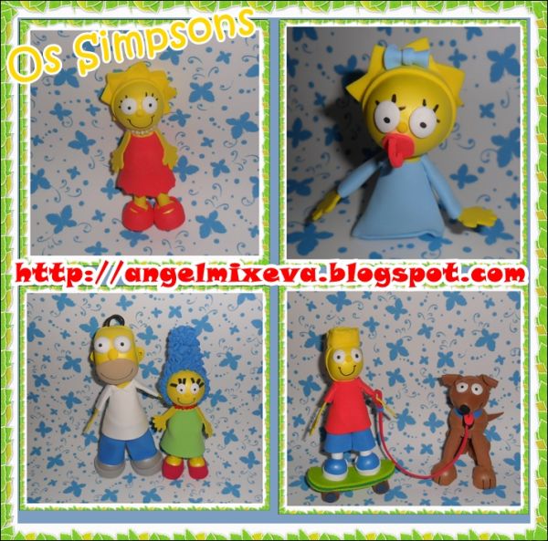 Bonecos da Família Simpsons em e.v.a